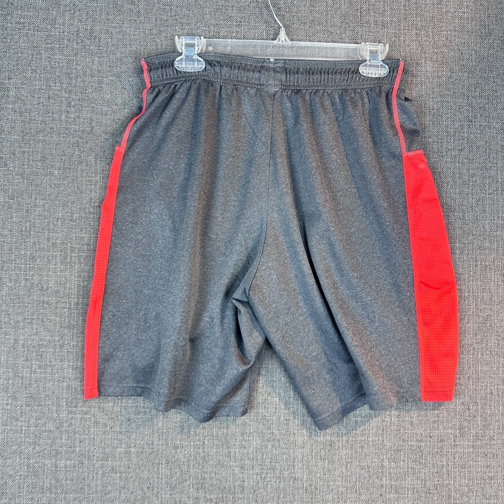 Adidas Gray Red Athletic Soccer Gym Workout Shorts Men's Size‎ M ClimaCool - Picture 3 of 7